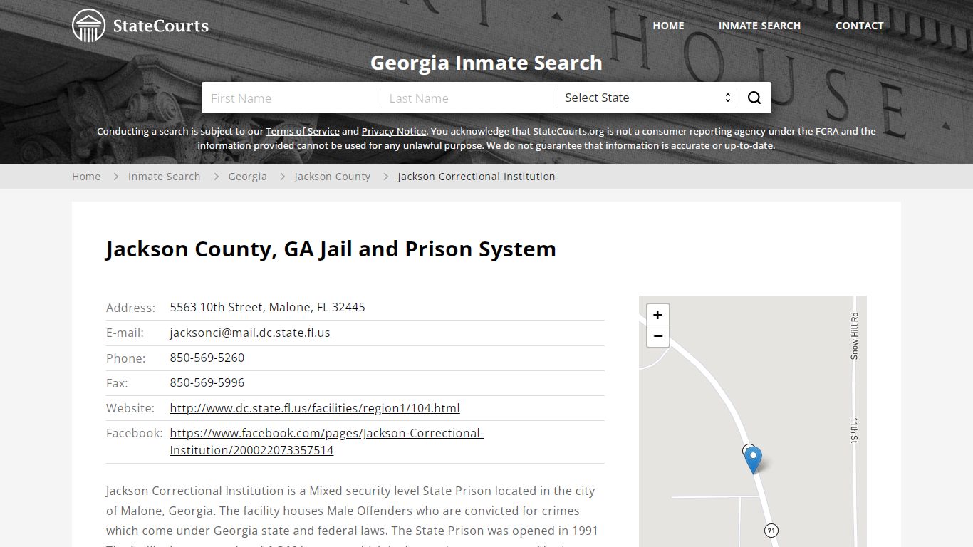 Jackson Correctional Institution Inmate Records Search ...